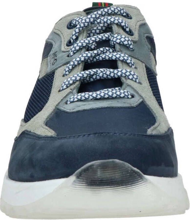 McGregor Heren Sneakers Blauw Grijs Lage Sneakers Leer Veters