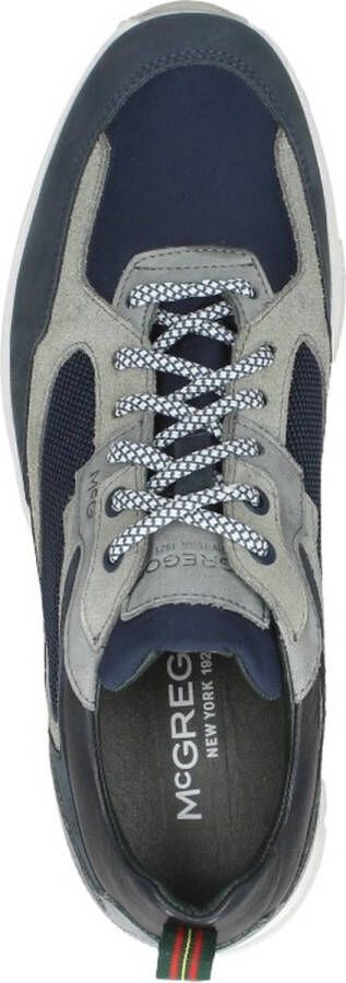 McGregor Heren Sneakers Blauw Grijs Lage Sneakers Leer Veters