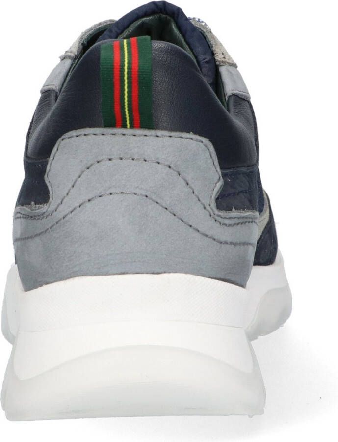 McGregor Heren Sneakers Blauw Grijs Lage Sneakers Leer Veters