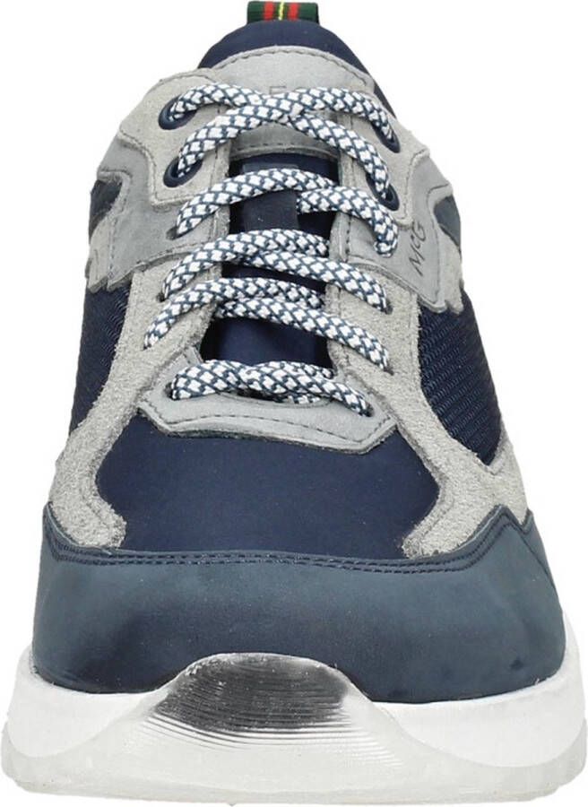 McGregor Heren Sneakers Blauw Grijs Lage Sneakers Leer Veters
