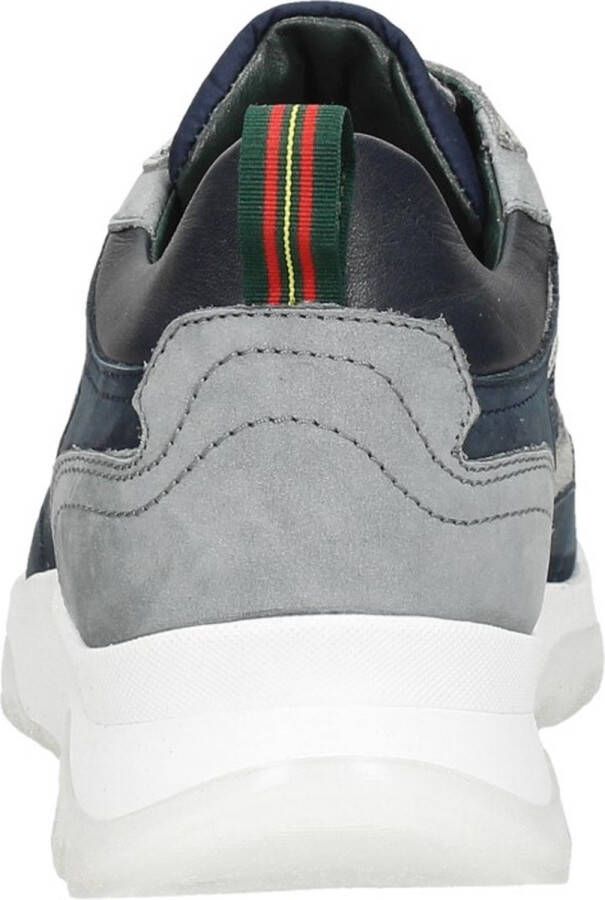McGregor Heren Sneakers Blauw Grijs Lage Sneakers Leer Veters