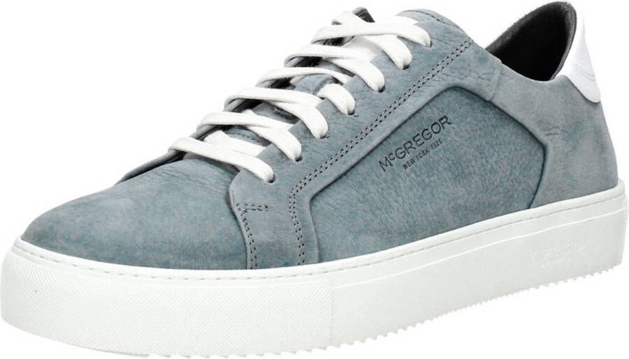 McGregor Heren Sneakers Blauw Lage Sneakers Leer Veters