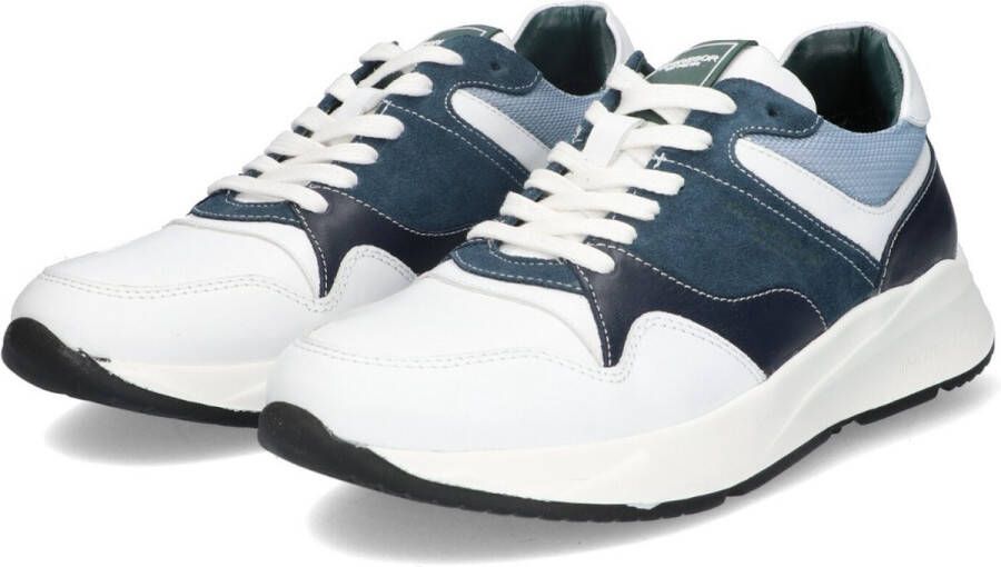 McGregor Heren Sneakers Blauw Lage Sneakers Leer Veters