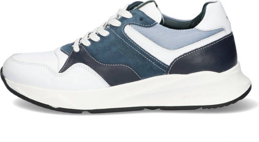 McGregor Heren Sneakers Blauw Lage Sneakers Leer Veters