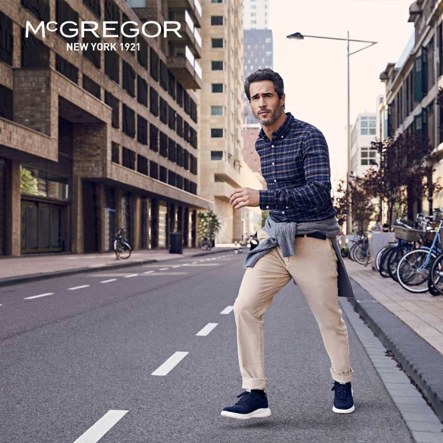 McGregor Heren Sneakers Blauw Lage Sneakers Leer Veters