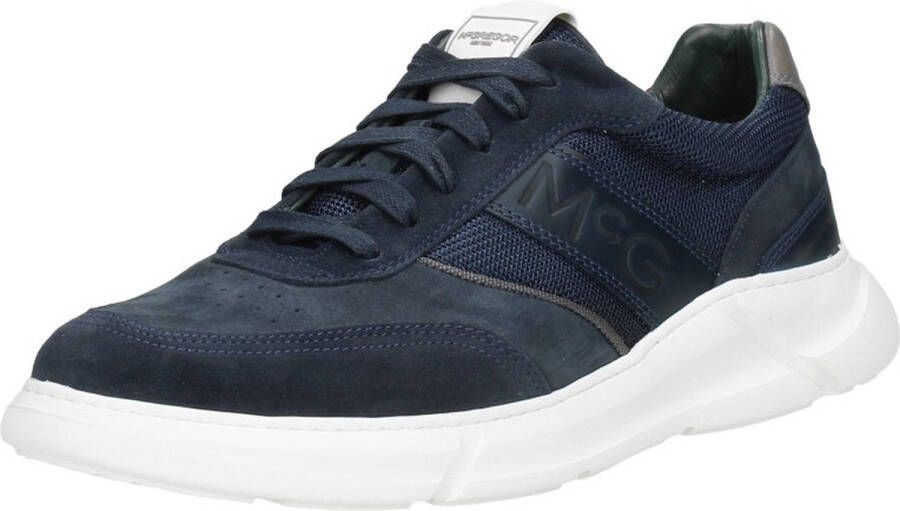 McGregor Heren Sneakers Blauw Lage Sneakers Leer Veters