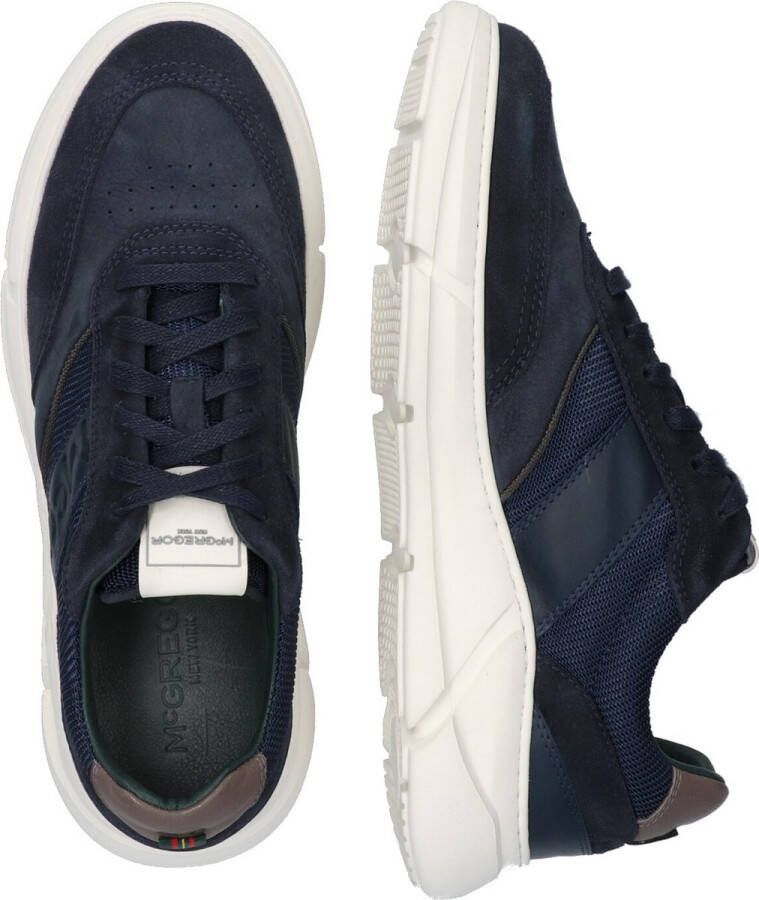 McGregor Heren Sneakers Blauw Lage Sneakers Leer Veters