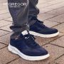 McGregor Heren Sneakers Blauw Lage Sneakers Leer Veters - Thumbnail 5