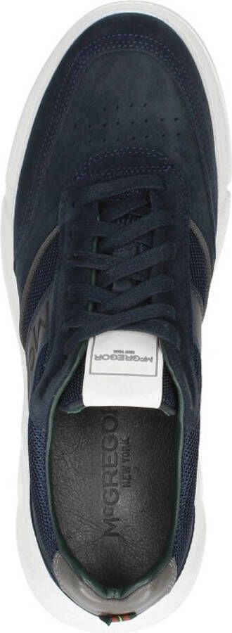 McGregor Heren Sneakers Blauw Lage Sneakers Leer Veters