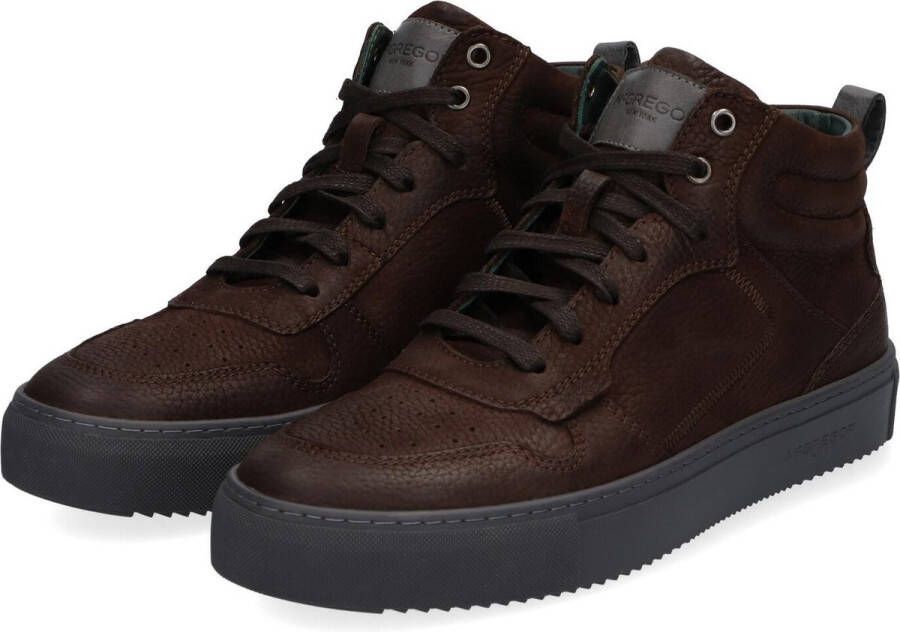 McGregor Heren Sneakers Bruin Hoge Sneakers Leer Veters