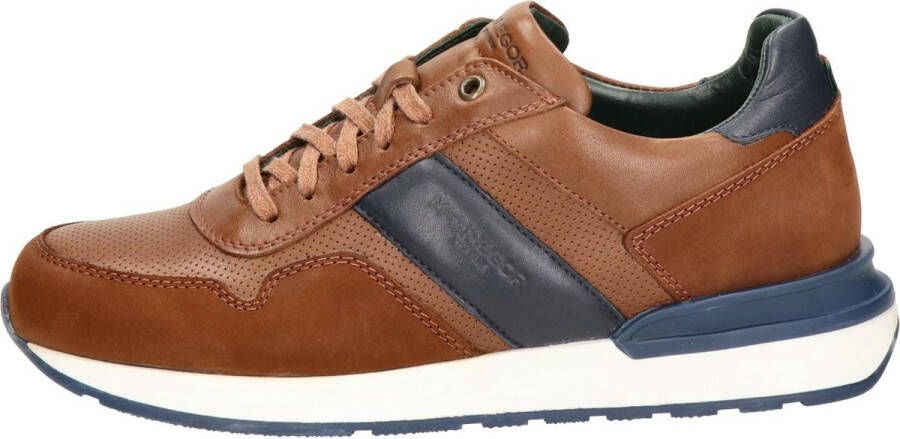 McGregor Heren Sneakers Bruin Lage Sneakers Leer Veters