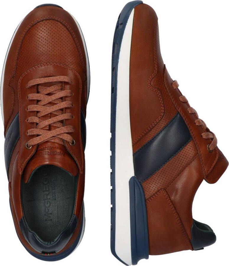 McGregor Heren Sneakers Bruin Lage Sneakers Leer Veters