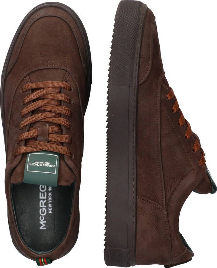 McGregor Heren Sneakers Bruin Lage Sneakers Suède Veters