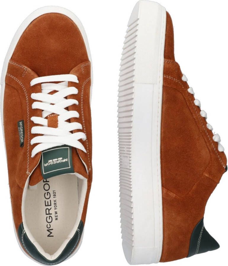 McGregor Heren Sneakers Cognac Lage Sneakers Leer Veters