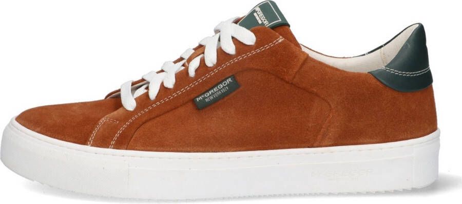 McGregor Heren Sneakers Cognac Lage Sneakers Leer Veters