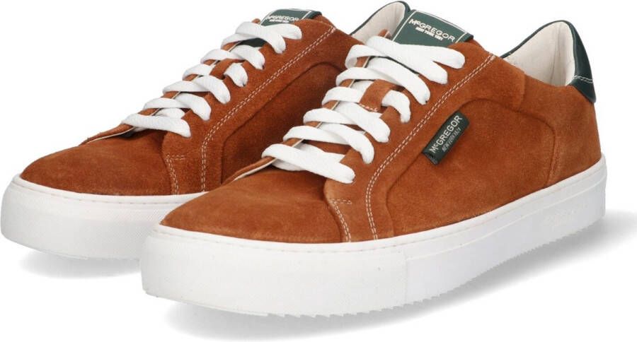 McGregor Heren Sneakers Cognac Lage Sneakers Leer Veters