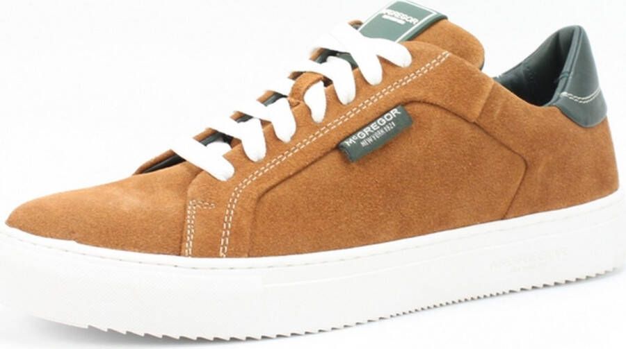 McGregor Heren Sneakers Cognac Lage Sneakers Leer Veters