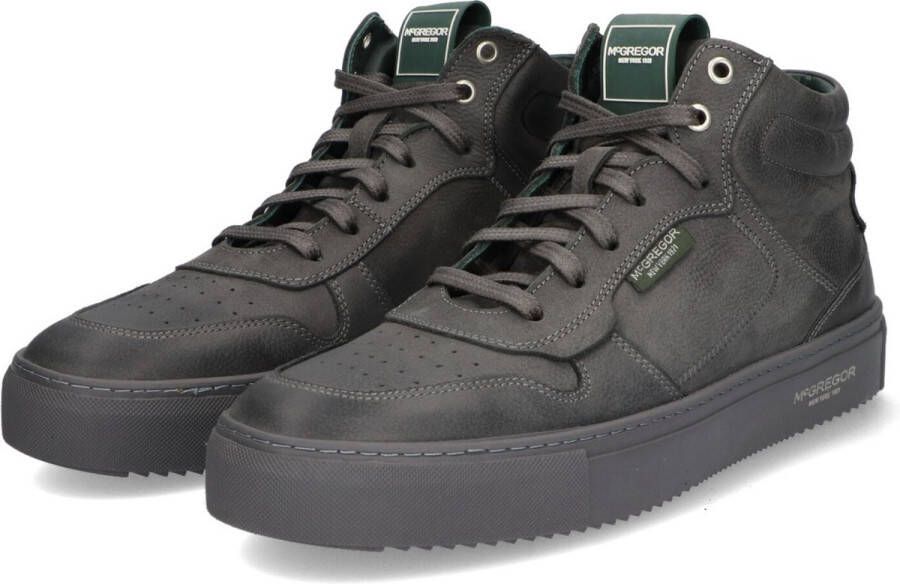 McGregor Heren Sneakers Grijs Hoge Sneakers Leer Veters