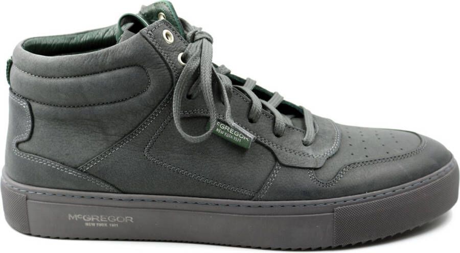 McGregor Heren Sneakers Grijs Hoge Sneakers Leer Veters