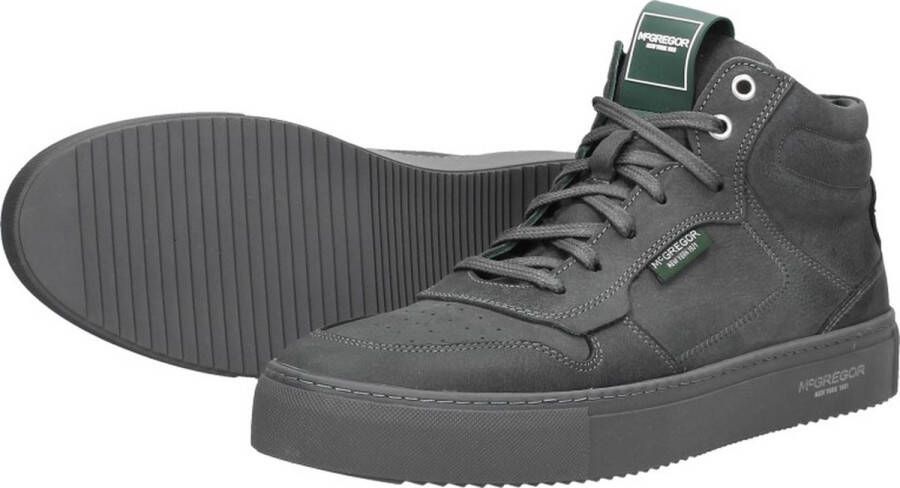 McGregor Heren Sneakers Grijs Hoge Sneakers Leer Veters