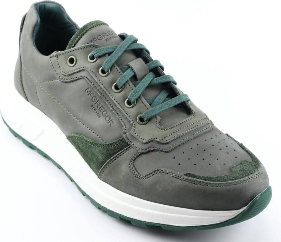 McGregor Heren Sneakers Groen Lage Sneakers Nubuck Veters