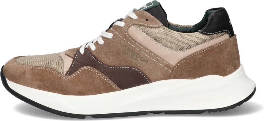 McGregor Heren Sneakers Taupe Lage Sneakers Leer Veters