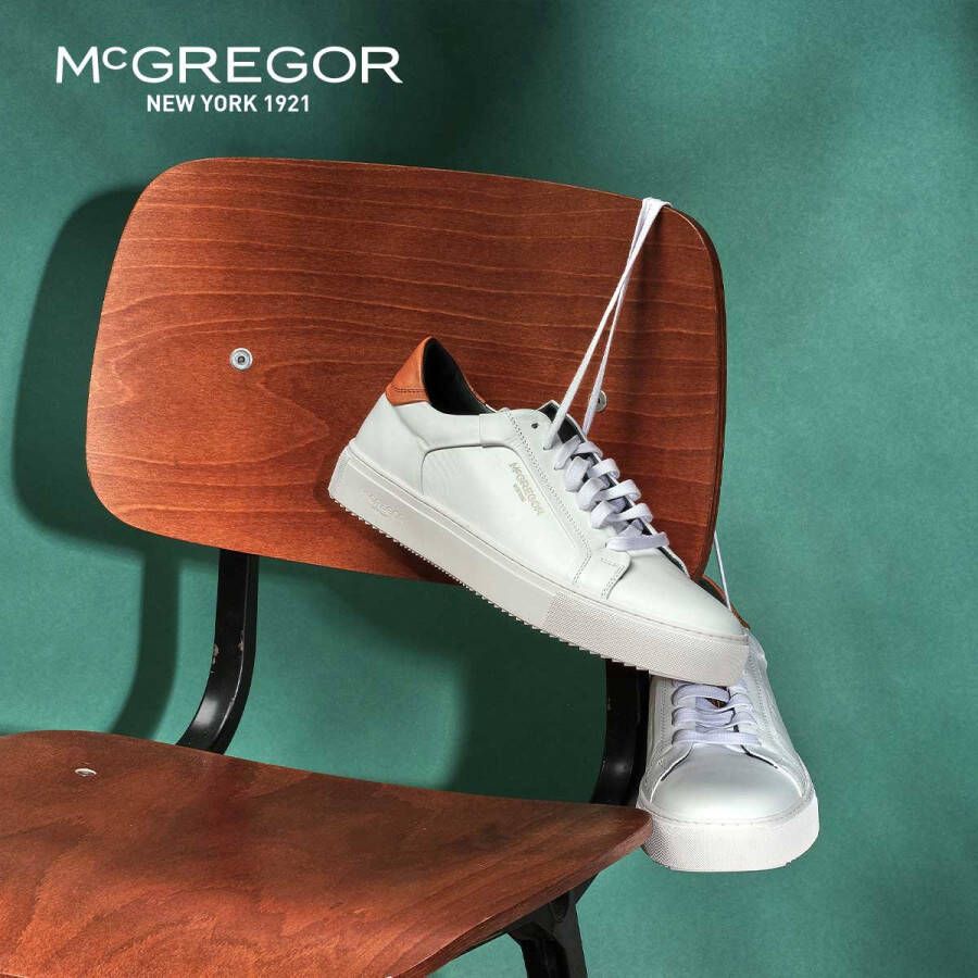 McGregor Heren Sneakers Wit Lage Sneakers Leer Veters