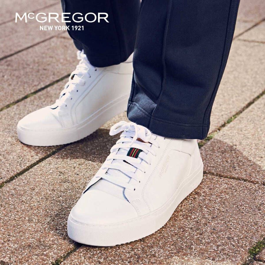 McGregor Heren Sneakers Wit Lage Sneakers Leer Veters