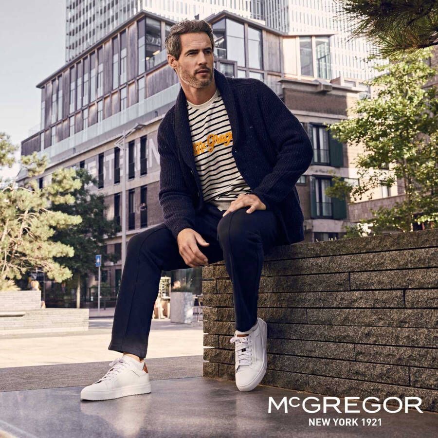 McGregor Heren Sneakers Wit Lage Sneakers Leer Veters