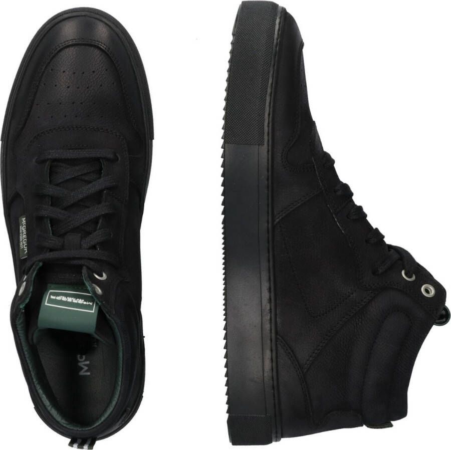 McGregor Heren Sneakers Zwart Hoge Sneakers Leer Veters