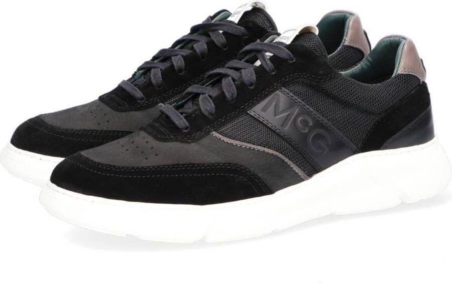 McGregor Heren Sneakers Zwart Lage Sneakers Leer Veters