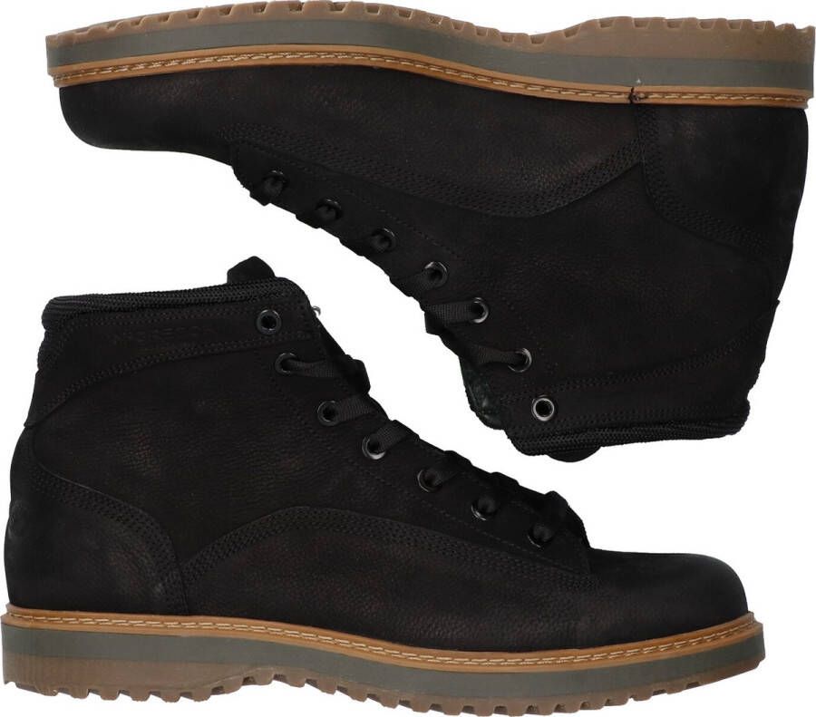 McGregor Heren Sneakers Zwart Veterboots Leer Veters
