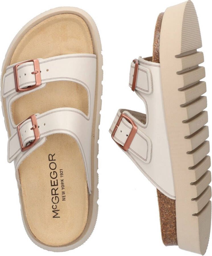 McGregor Vrouwen Damesslippers Beige Slippers Imitatieleer Gesp(en)