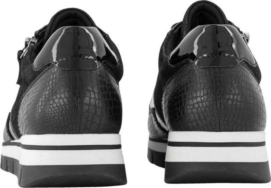 Medicus Zwarte leren sneaker croco