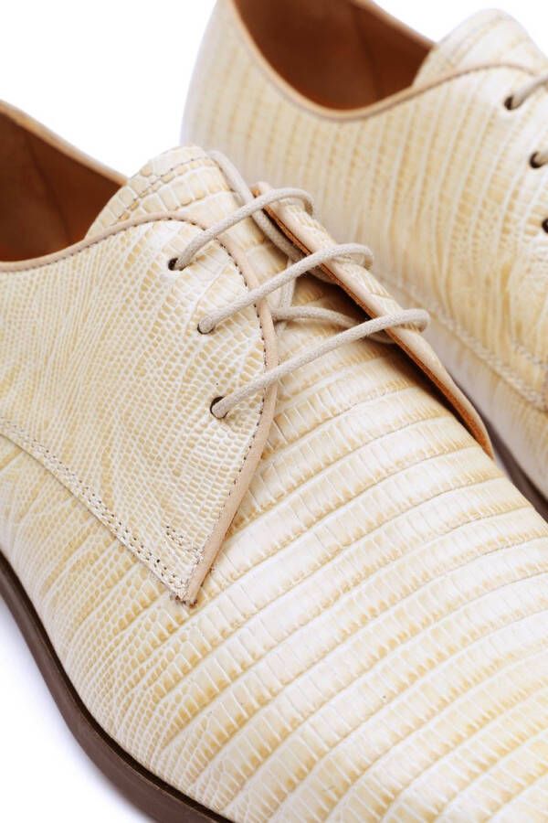 Melik Schoen Derby Alberca Lizard Beige Heren Nette schoenen