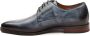 Melik Schoen Derby Monoti Print Blauw Heren Nette schoenen - Thumbnail 3