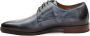 Melik Schoen Derby Monoti Print Blauw Leer 100 Heren - Thumbnail 3