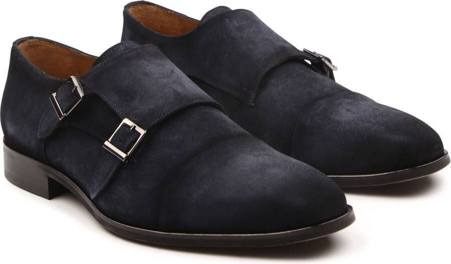 Melik Schoen Derby Sugero Suede Navy Suede Heren