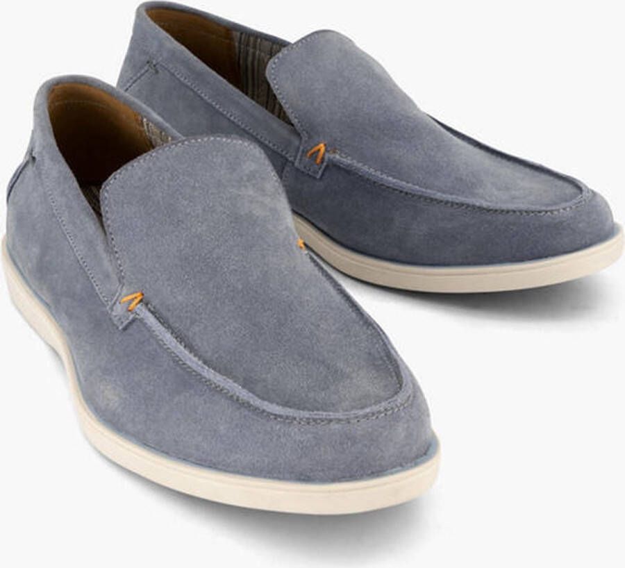 Memphis One Blauwe suéde loafer