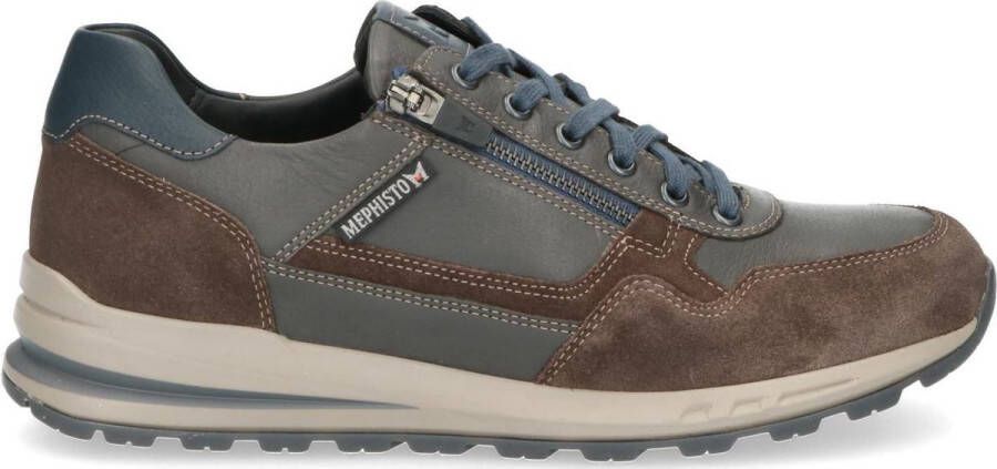 Mephisto Bradley Veterschoen Heren Blauw Bruin Grijs - Foto 3