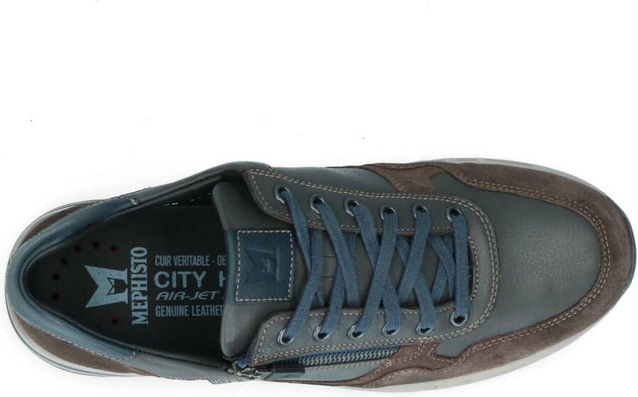 Mephisto Bradley Veterschoen Heren Blauw Bruin Grijs - Foto 13