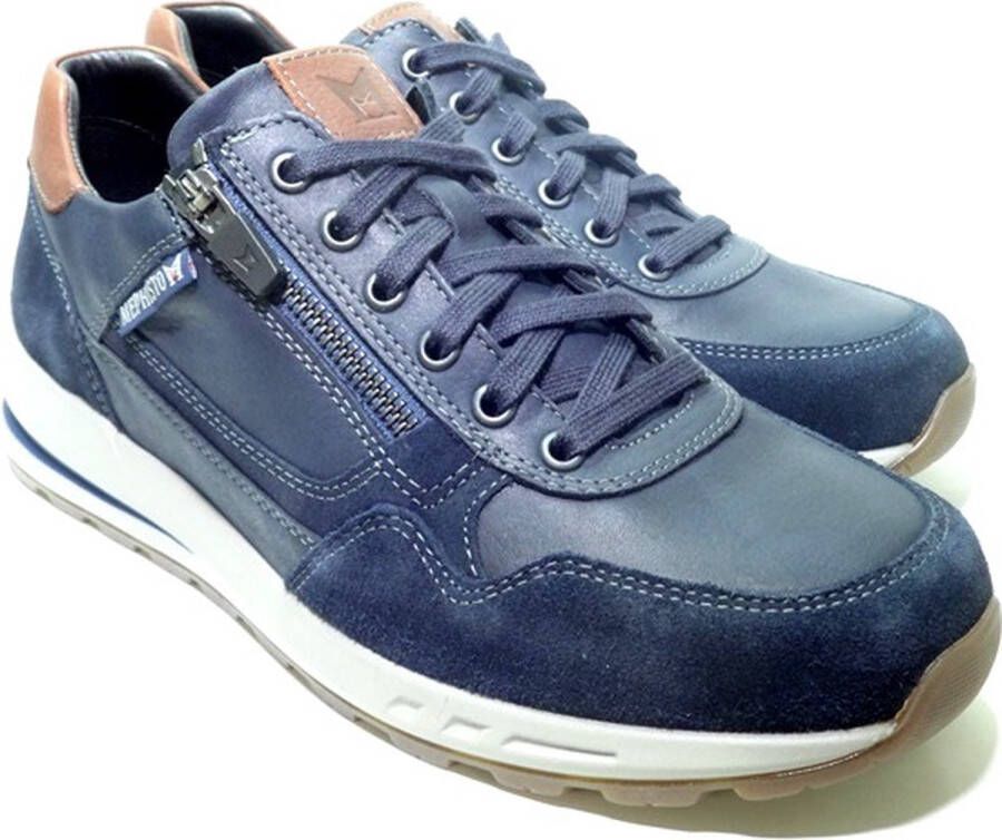 Mephisto Bradley Veterschoenen Sneakers Blauw