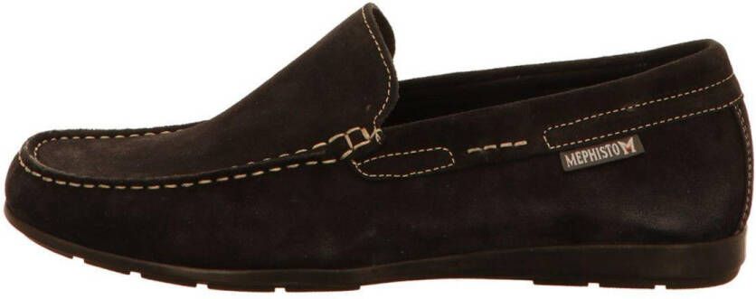 Mephisto Donkerblauwe Mocassins Algoras Velours Heren