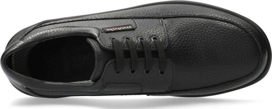Mephisto Ezard Zwarte Leren Veterschoen voor Brede Pasvorm Black Heren - Foto 3