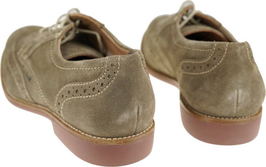 Mephisto Donker Taupe Suède Veterschoen Beige Heren