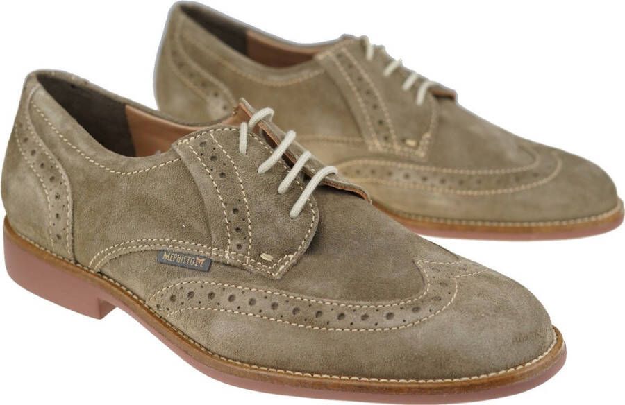 Mephisto Feros heren veterschoen Taupe