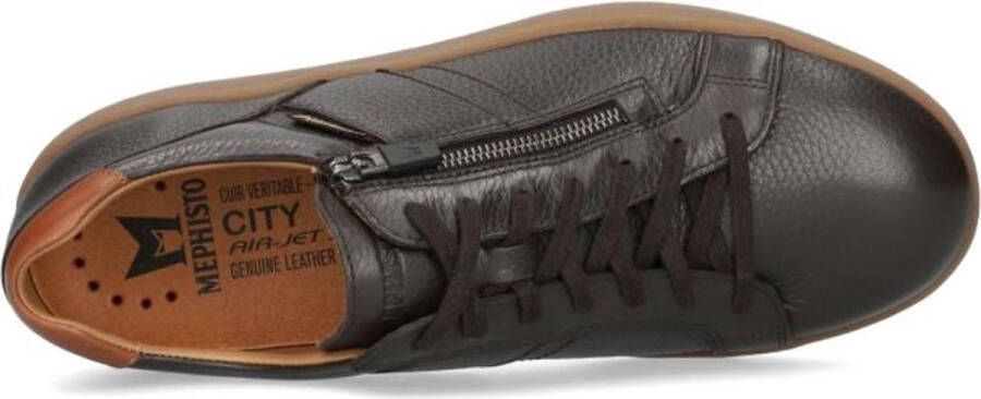 Mephisto Bruine Leren Herensneaker Brown Heren - Foto 3