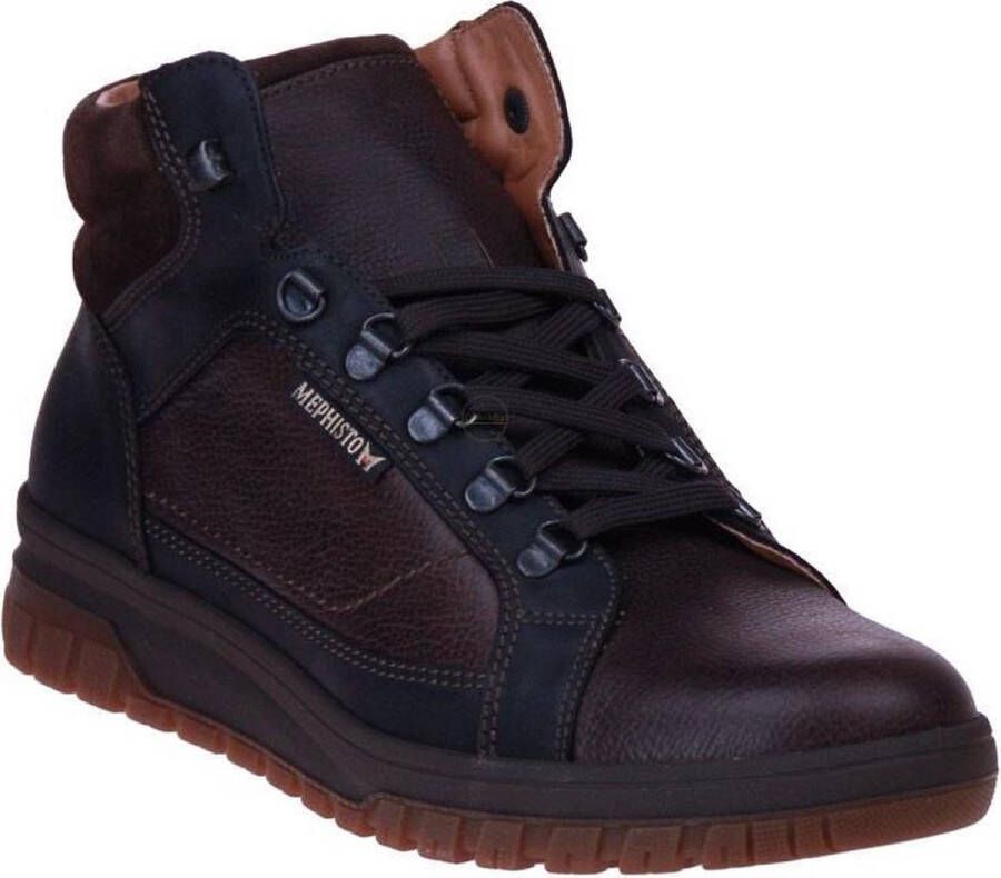 Mephisto Heren Veterboots Pitt Nevada Dark Brown Donkerbruin