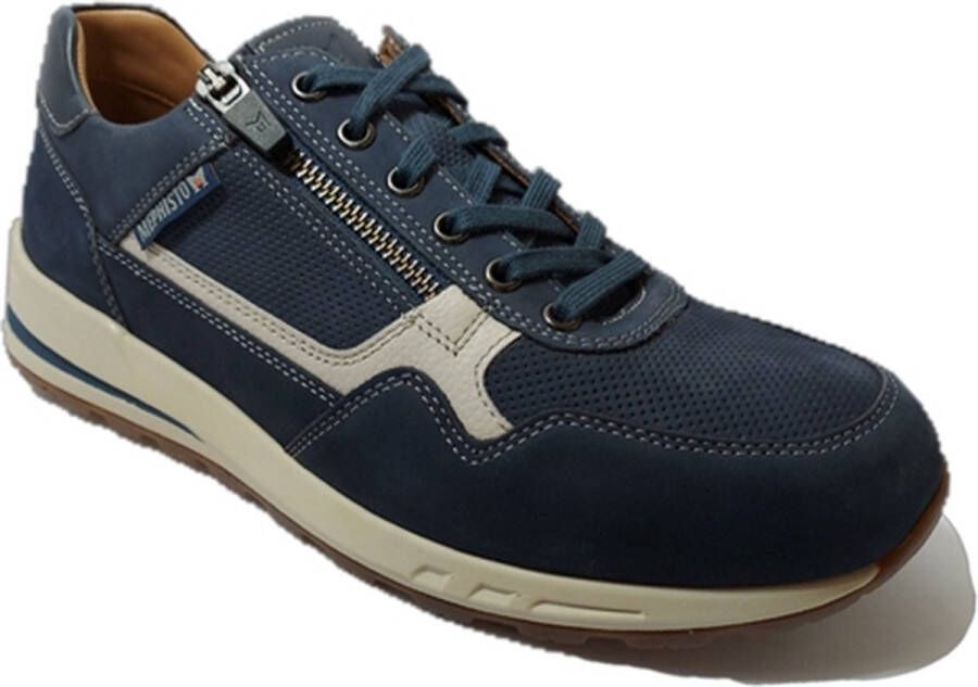 Mephisto Heren Veterschoenen Bradley Nomad Navy Blauw