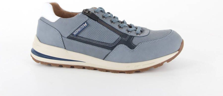 Mephisto Heren Veterschoenen Bradley Sea Blue Lichtblauw